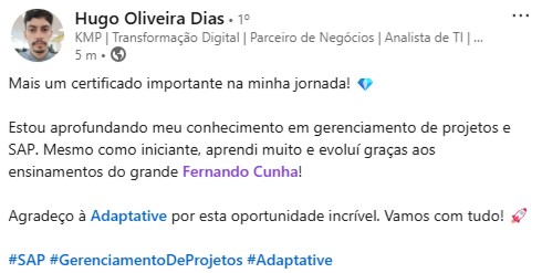 Depoimento Hugo Oliveira Dias